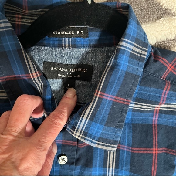 Banana Republic Plaid Shirt - Size Large - Picture 2 of 5